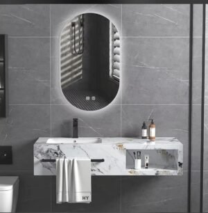 Evier lux avec miroir led