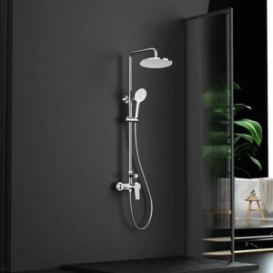 Colonne de Douche Thermostatique Moderne Noire